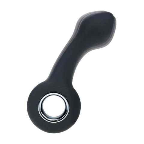 Vibrating Bulb Silicone Prostate Massager with Loop - Black Levelz