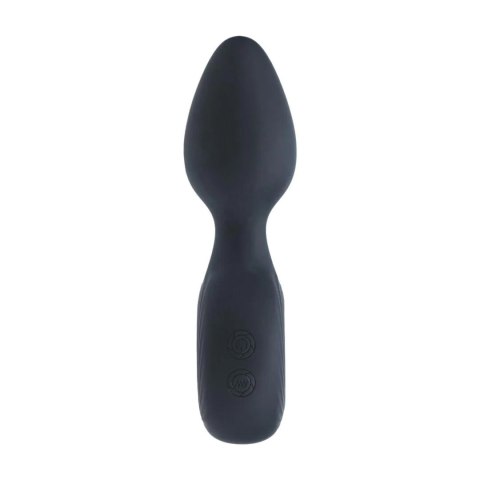 Vibrating Silicone Anal Plug with Loop - Black Levelz