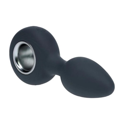 Vibrating Silicone Anal Plug with Loop - Black Levelz