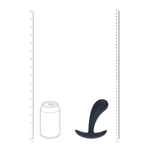 Vibrating Silicone Prostate Stimulator Anal Plug - M - Black Levelz