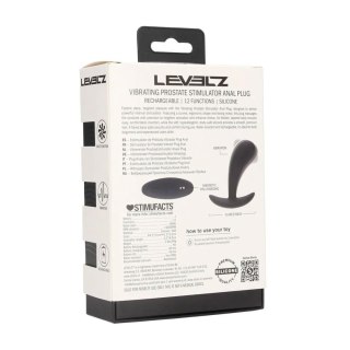 Vibrating Silicone Prostate Stimulator Anal Plug - S - Black Levelz