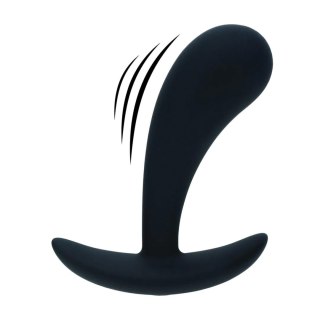 Vibrating Silicone Prostate Stimulator Anal Plug - S - Black Levelz
