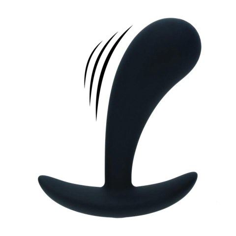 Vibrating Silicone Prostate Stimulator Anal Plug - S - Black Levelz