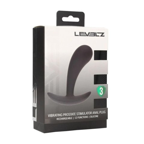 Vibrating Silicone Prostate Stimulator Anal Plug - S - Black Levelz