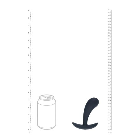Vibrating Silicone Prostate Stimulator Anal Plug - S - Black Levelz