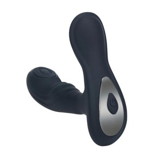 Vibrating and Tapping Silicone Prostate Massager with Ball Stimulator - Black Levelz