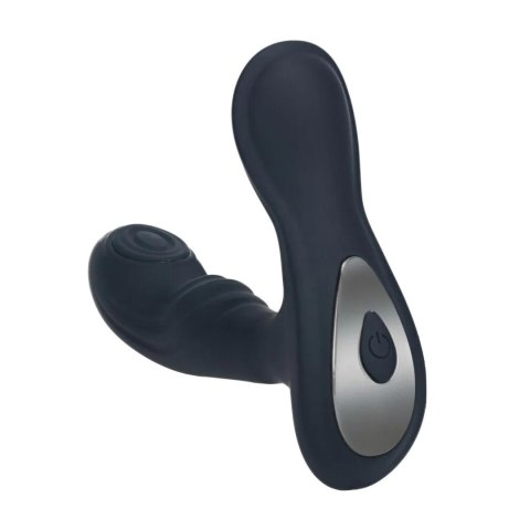 Vibrating and Tapping Silicone Prostate Massager with Ball Stimulator - Black Levelz