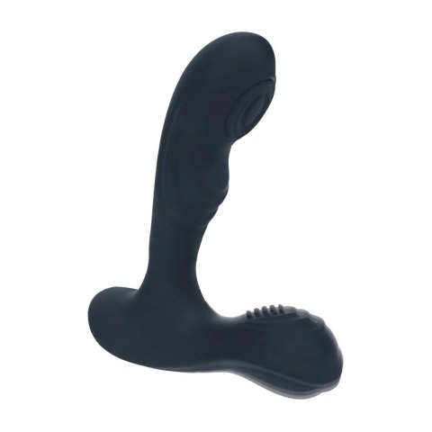Vibrating and Tapping Silicone Prostate Massager with Ball Stimulator - Black Levelz