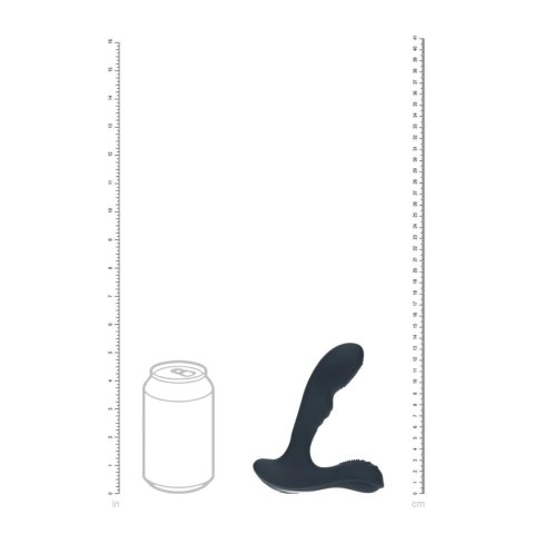 Vibrating and Tapping Silicone Prostate Massager with Ball Stimulator - Black Levelz