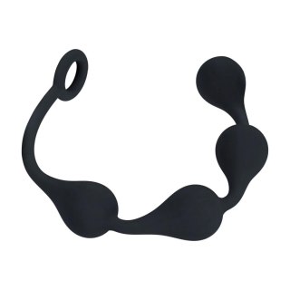 Waterdrop Silicone Anal Balls -M - 30mm - Black Levelz by Shots