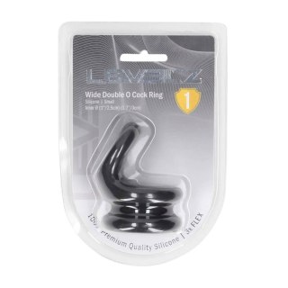 Wide Double O Silicone Cockring - S - Black Levelz