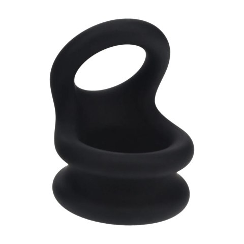 Wide Double O Silicone Cockring - S - Black Levelz