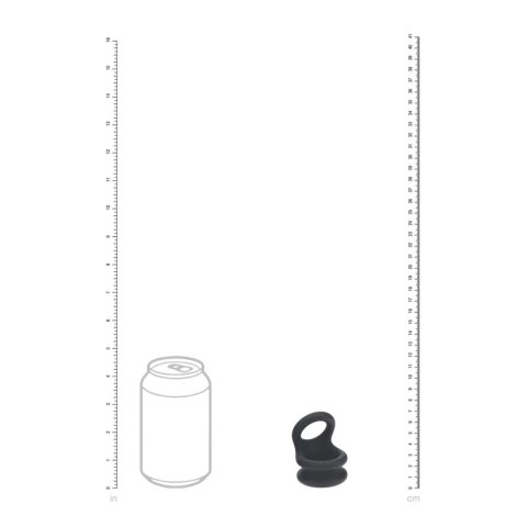 Wide Double O Silicone Cockring - S - Black Levelz