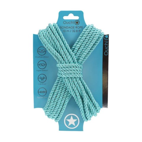 Polyester Bondage Rope - 32.8 ft / 10 m - Blue Ouch!