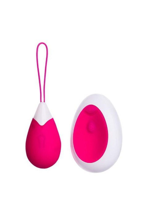 A-TOYS, Vibrating egg with remote control, silicone, pink and white, 12 cm A-Toys