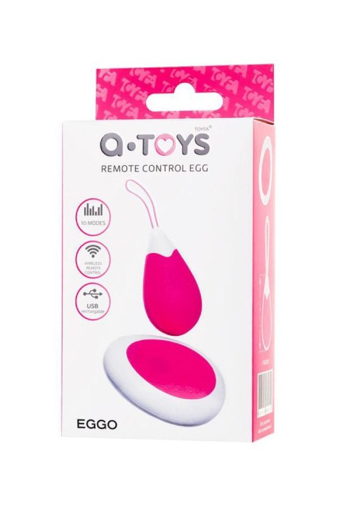 A-TOYS, Vibrating egg with remote control, silicone, pink and white, 12 cm A-Toys