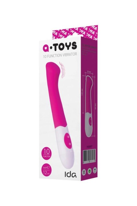 A-TOYS, Vibrator Ida, Silicone, Pink, 19 cm A-Toys