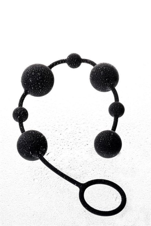 Anal beads Toyfa A-toys Coron, with balls, silicone, black, 35,9 cm A-Toys