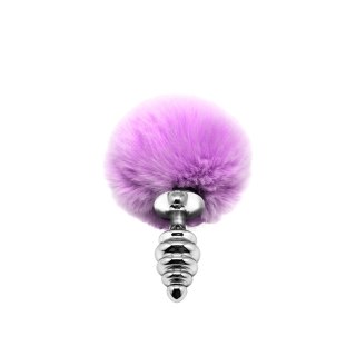 Metal Anal Fluffy Twist Plug S pink Alive