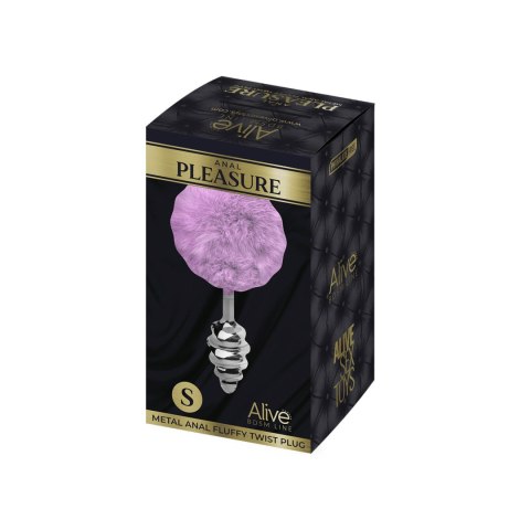 Metal Anal Fluffy Twist Plug S pink Alive