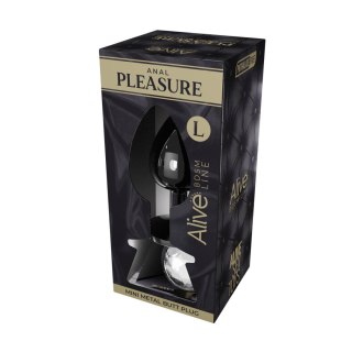 Mini Metal Butt Plug L clear Alive