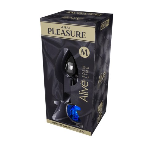 Mini Metal Butt Plug M blue Alive