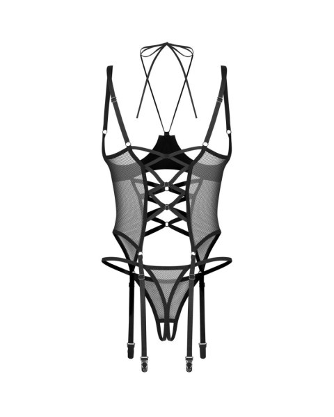 Dominna gorset i stringi otwarte 2XL/3XL Obsessive
