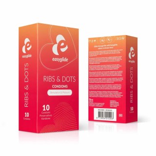 EasyGlide - Ribs and Dots Condoms 10 pcs EasyGlide