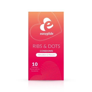 EasyGlide - Ribs and Dots Condoms 10 pcs EasyGlide