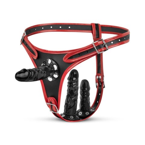 Fetish Collection - Triple Dildo Strap-On Harness Easytoys