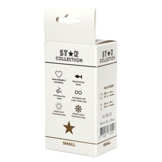 Star Collection - Black Silicone Anal Plug S - Light Pink Stone Star Collection