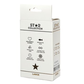 Star Collection - Pink Silicone Anal Plug L - Clear Stone Star Collection