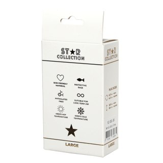 Star Collection - Pink Silicone Anal Plug L - Light Blue Stone Star Collection