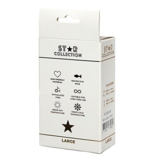 Star Collection - Pink Silicone Anal Plug L - Light Pink Stone Star Collection