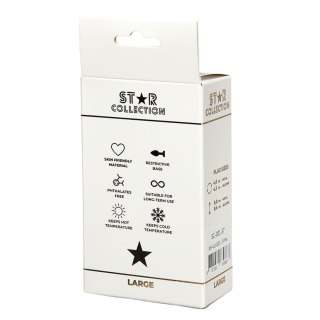 Star Collection - Pink Silicone Anal Plug L - Pink Stone Star Collection