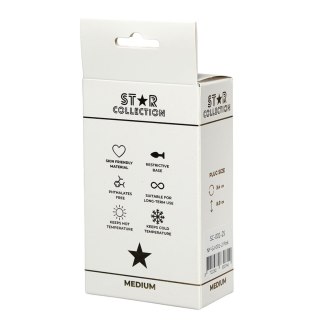 Star Collection - Pink Silicone Anal Plug M - Light Pink Stone Star Collection