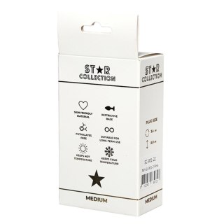Star Collection - Pink Silicone Anal Plug M - Pink Stone Star Collection