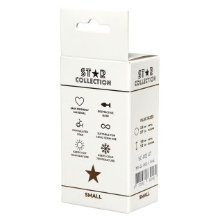 Star Collection - Pink Silicone Anal Plug S - Light Pink Stone Star Collection