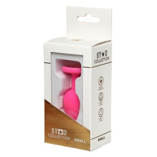 Star Collection - Pink Silicone Anal Plug S - Pink Stone Star Collection