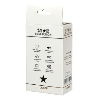 Star Collection - Purple Silicone Anal Plug L - Clear Stone Star Collection