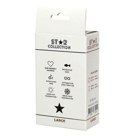 Star Collection - Purple Silicone Anal Plug L - Clear Stone Star Collection