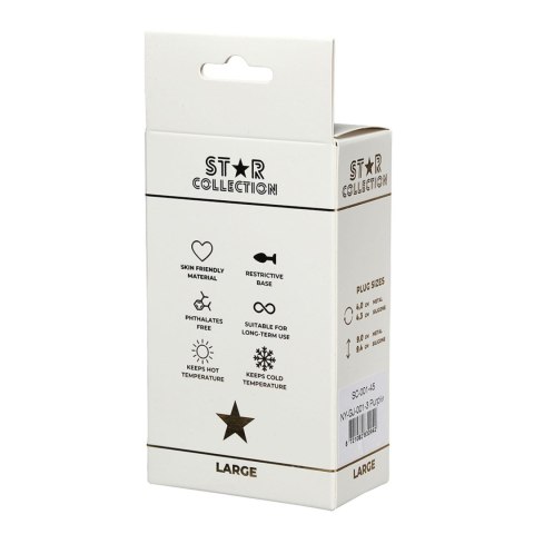 Star Collection - Purple Silicone Anal Plug L - Light Pink Stone Star Collection