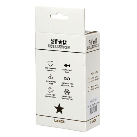 Star Collection - Purple Silicone Anal Plug L - Purple Stone Star Collection