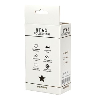 Star Collection - Purple Silicone Anal Plug M - Clear Stone Star Collection