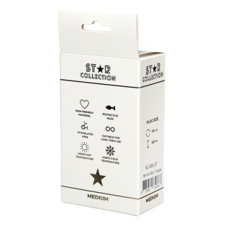 Star Collection - Purple Silicone Anal Plug M - Pink Stone Star Collection