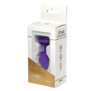 Star Collection - Purple Silicone Anal Plug S - Clear Stone Star Collection