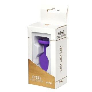 Star Collection - Purple Silicone Anal Plug S - Purple Stone Star Collection