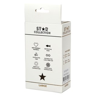Star Collection - Silver Metal Anal Plug L - Purple Stone Star Collection