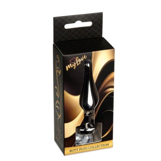 MyLove Toys - Jewellery Dark Silver BUTT PLUG- Clear MyLove Toys