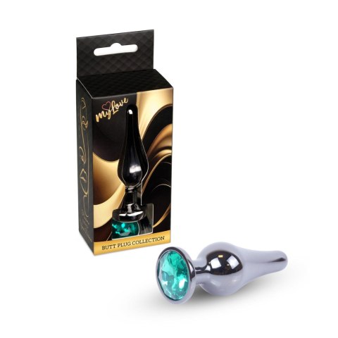 MyLove Toys - Jewellery Dark Silver BUTT PLUG- Green MyLove Toys